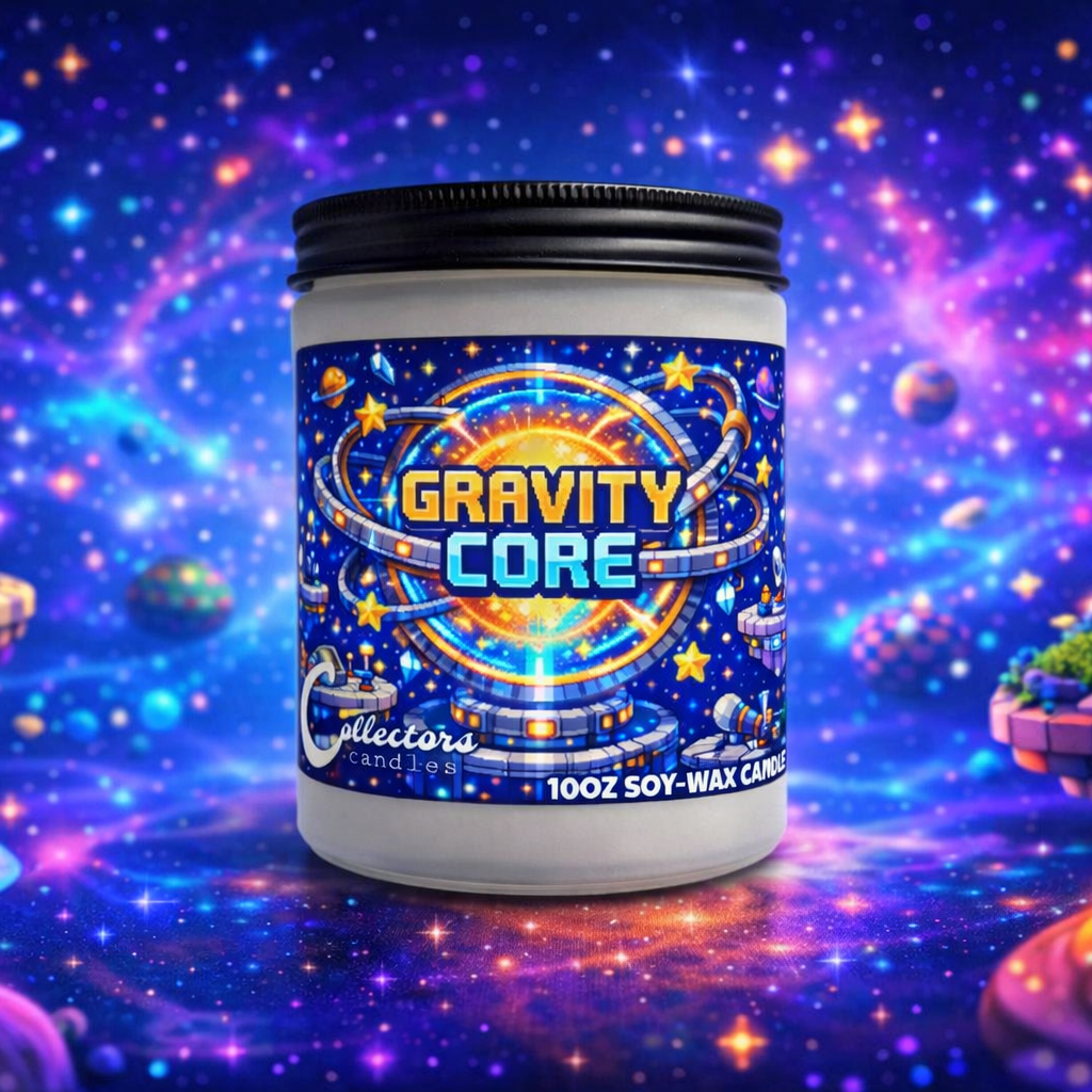 Container labeled 'Gravity Core' against a colorful space-themed background
