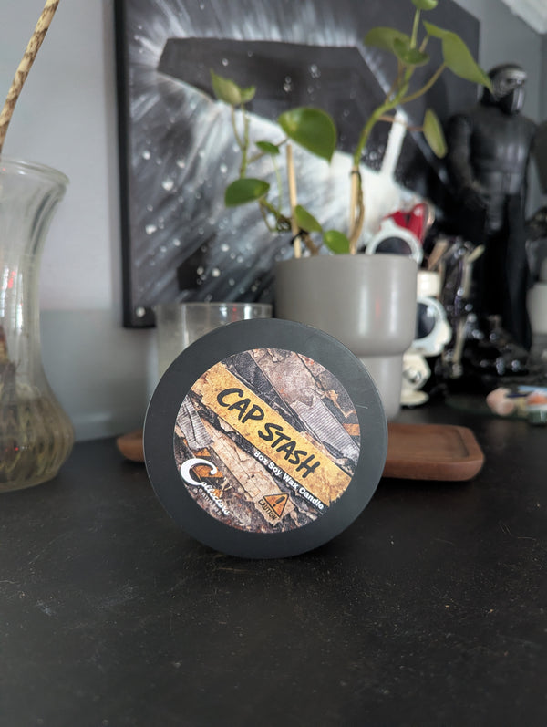 Cap Stash Candle - Mahogany Rose